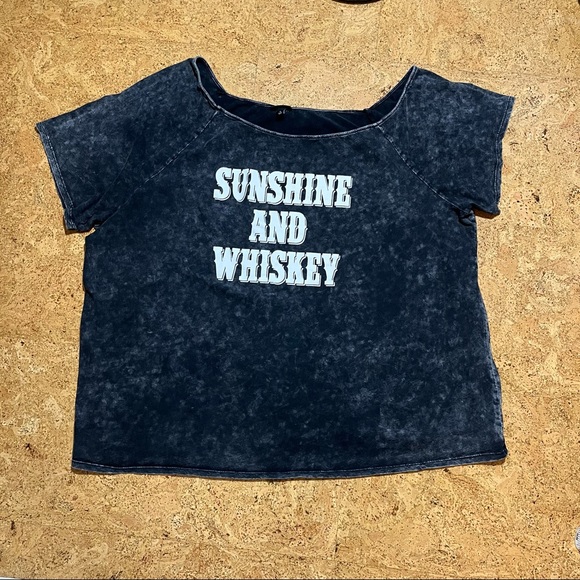 Torrid Off Shoulder Heritage Slub Sunshine & Whiskey Tee Sz 4X - Picture 8 of 16